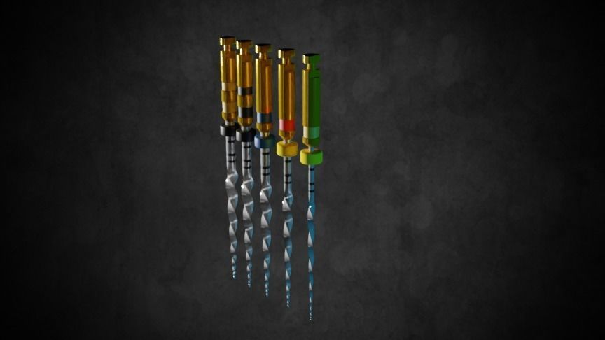 Rotary endodontic files 3D model_1