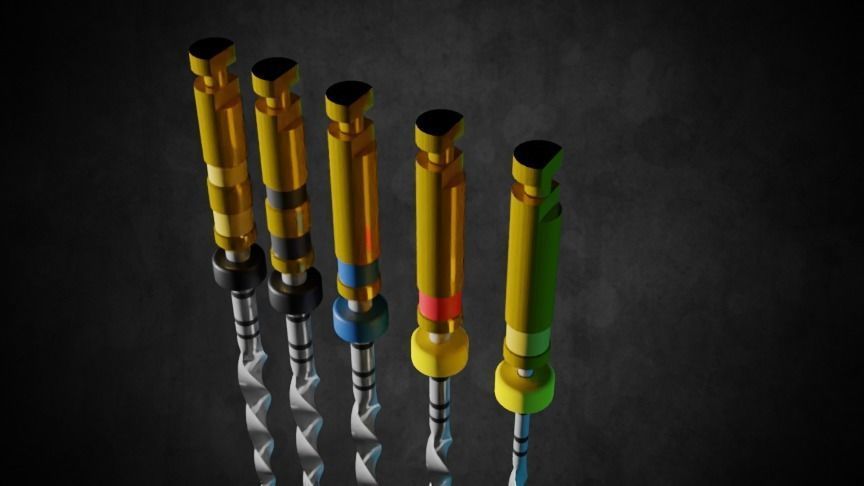 Rotary endodontic files 3D model_3