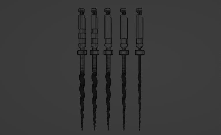 Rotary endodontic files 3D model_5
