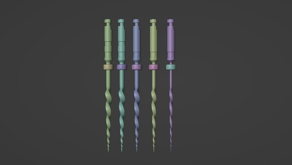Rotary endodontic files 3D model_4