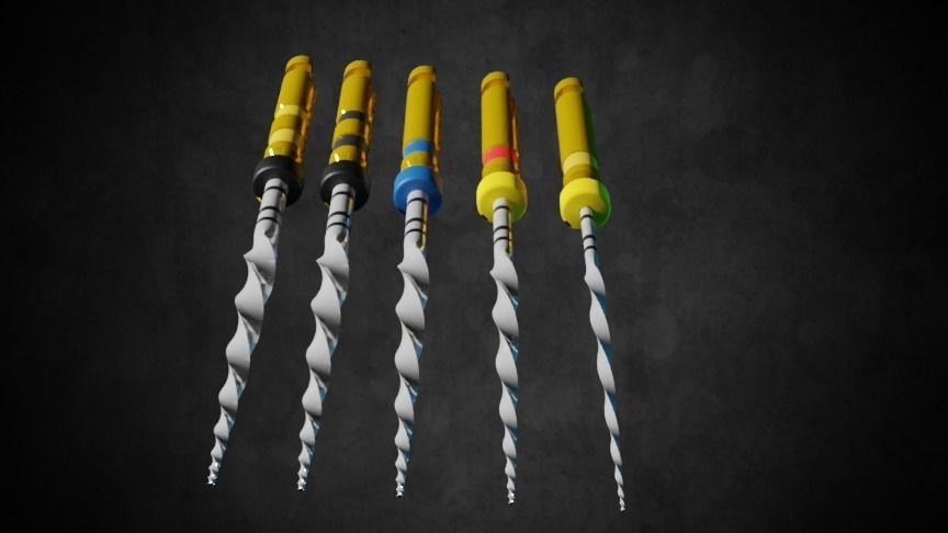 Rotary endodontic files 3D model_2