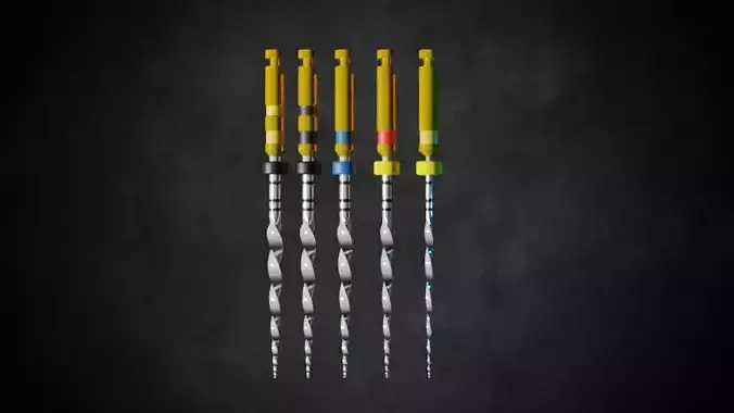 Rotary endodontic files 3D model