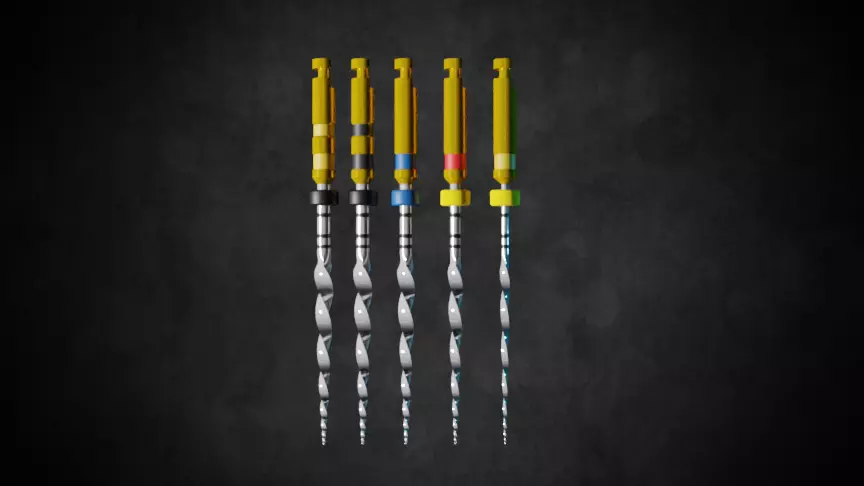 Rotary endodontic files 3D model_0