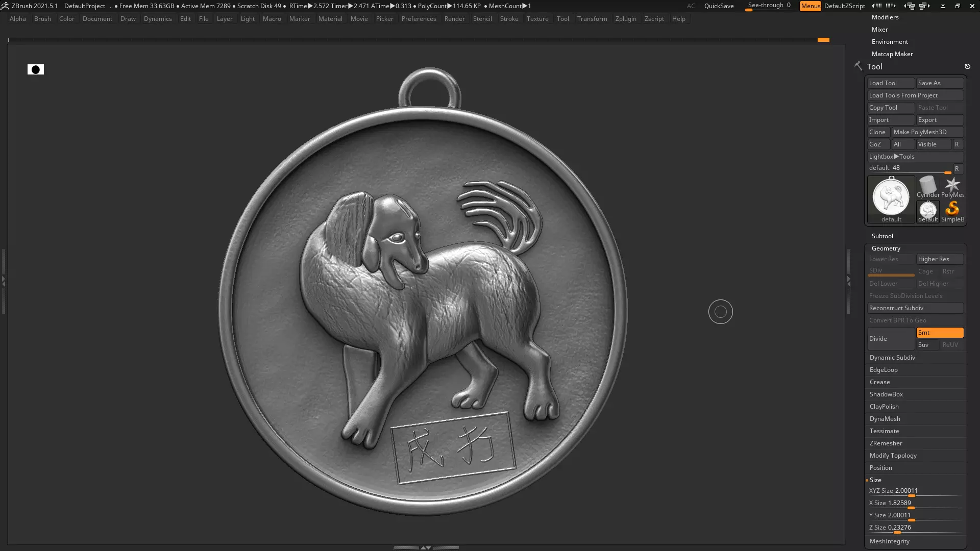 Dog zodiac sign symbol 3d print model 3D print model