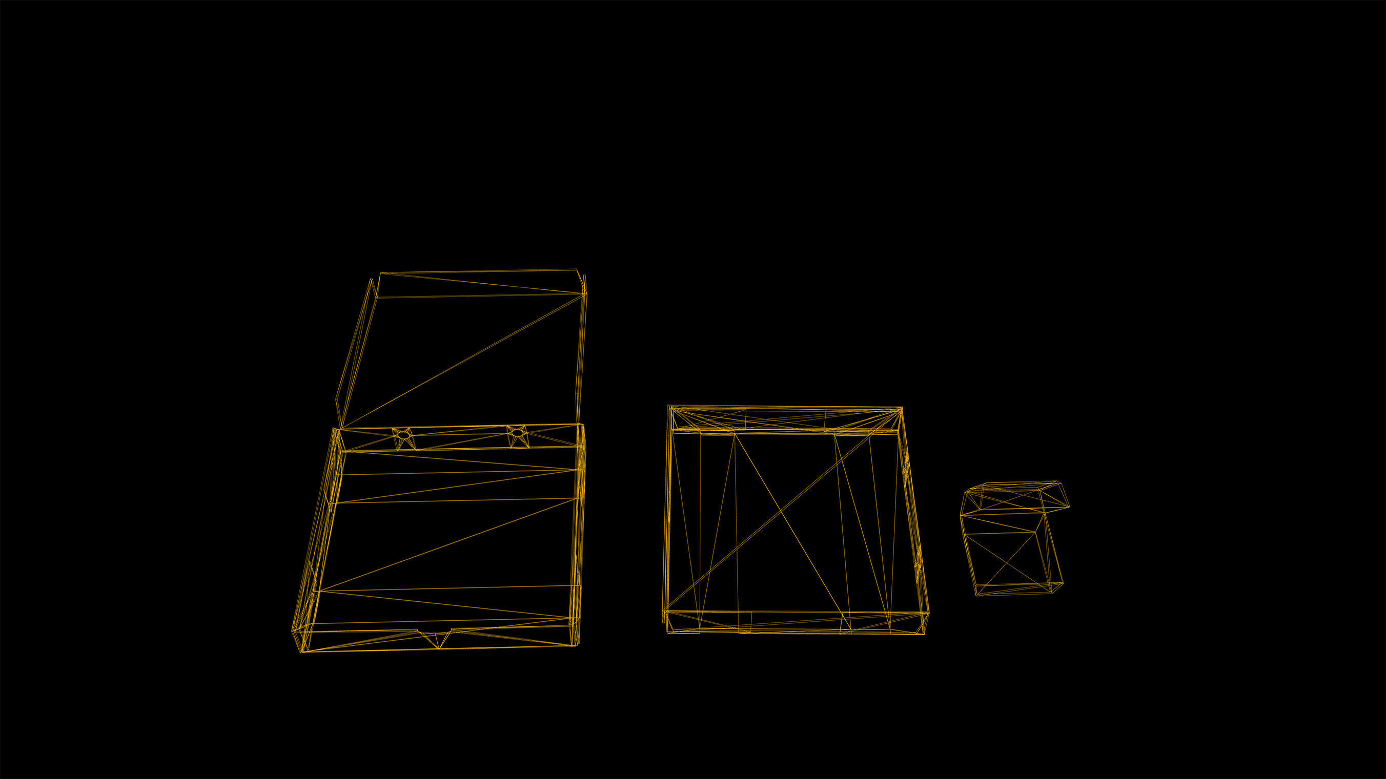 Cyberpunk Fast Food Boxes Low Poly Game Ready Low-poly 3D model_1