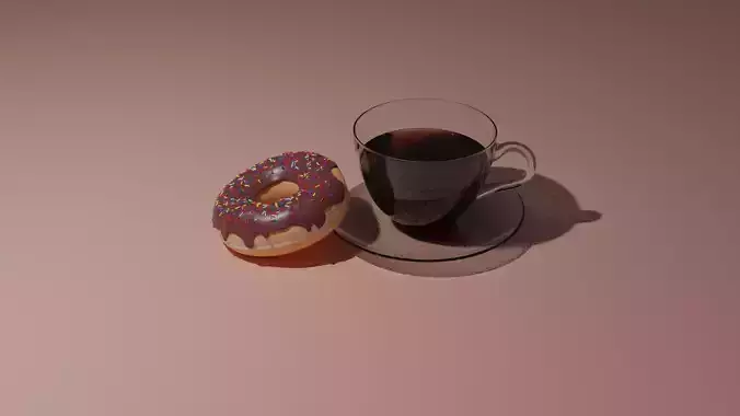 Coffee and donut