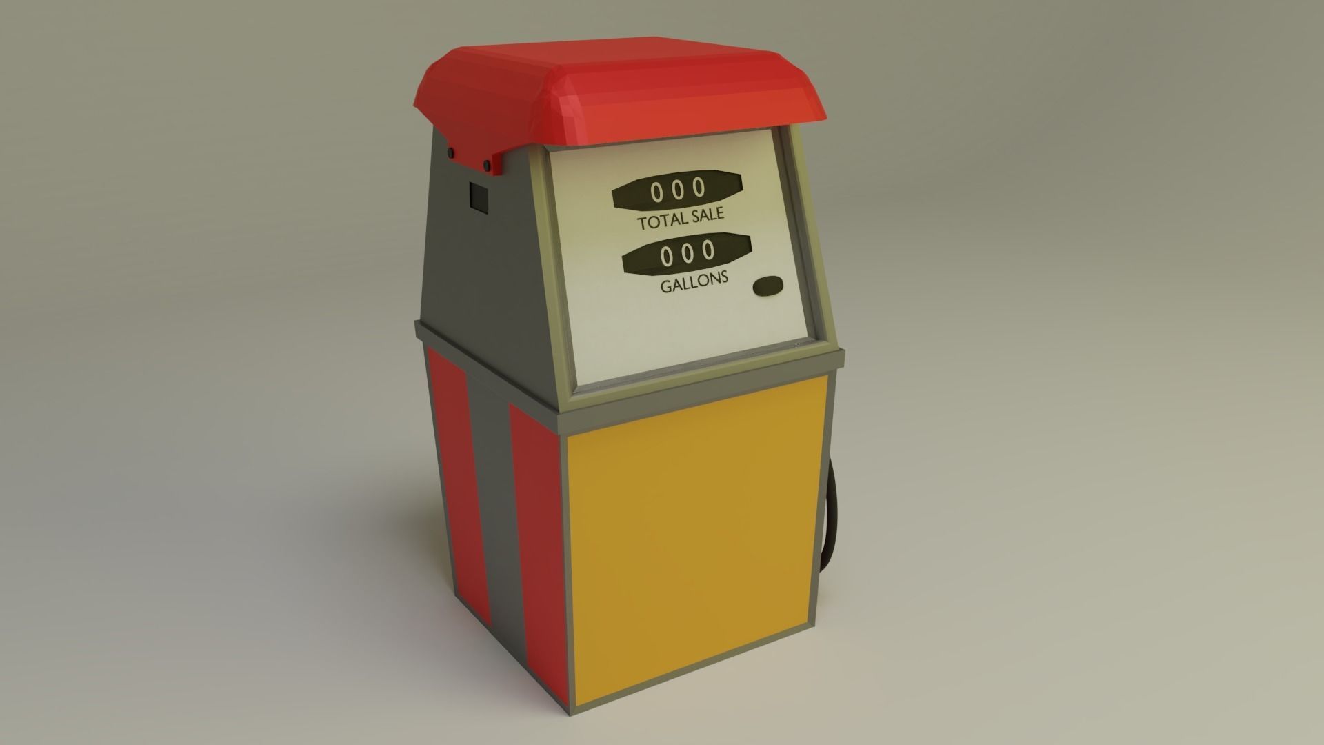 Gas Pump 1960s 3D model_4