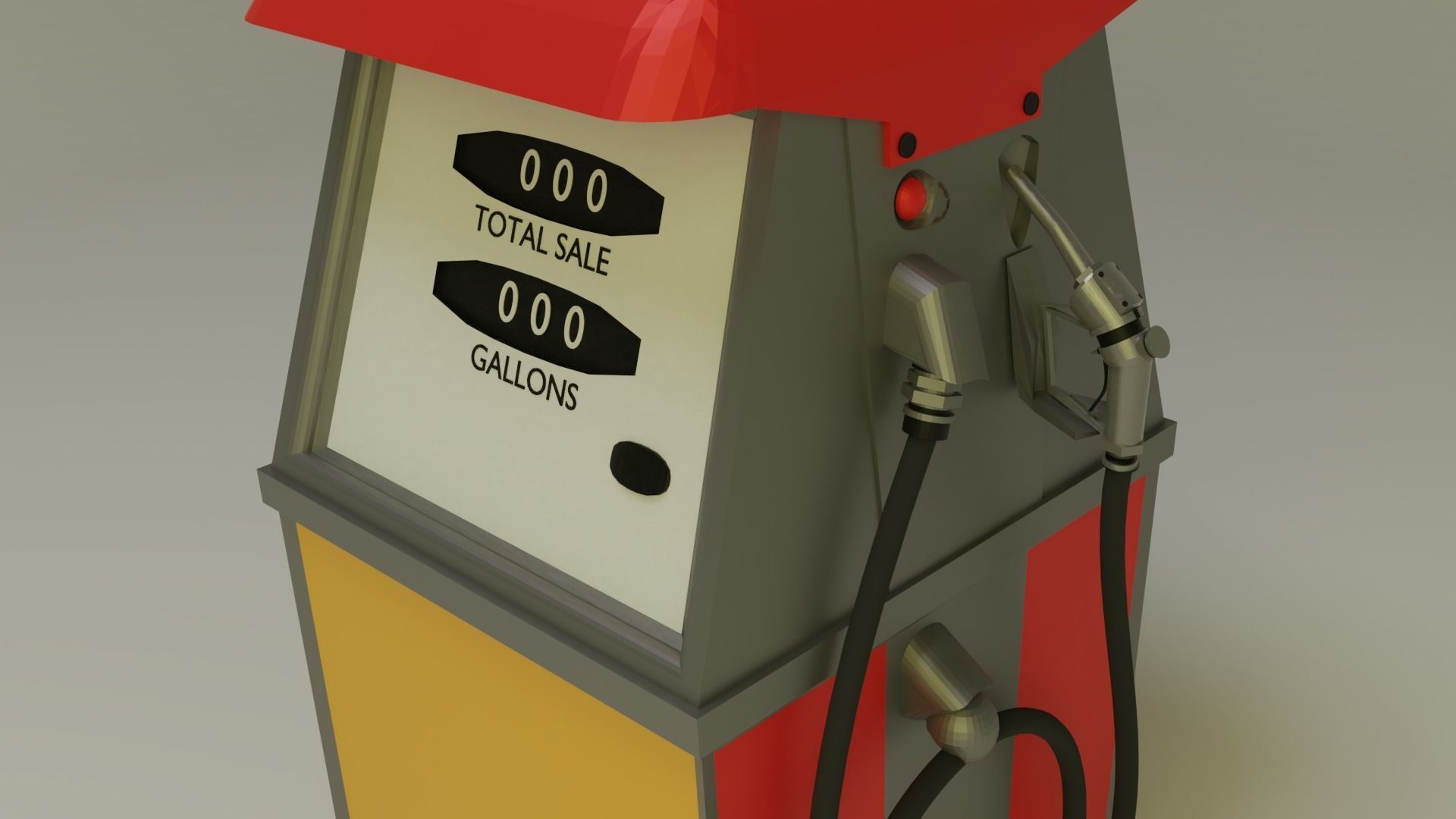 Gas Pump 1960s 3D model_2