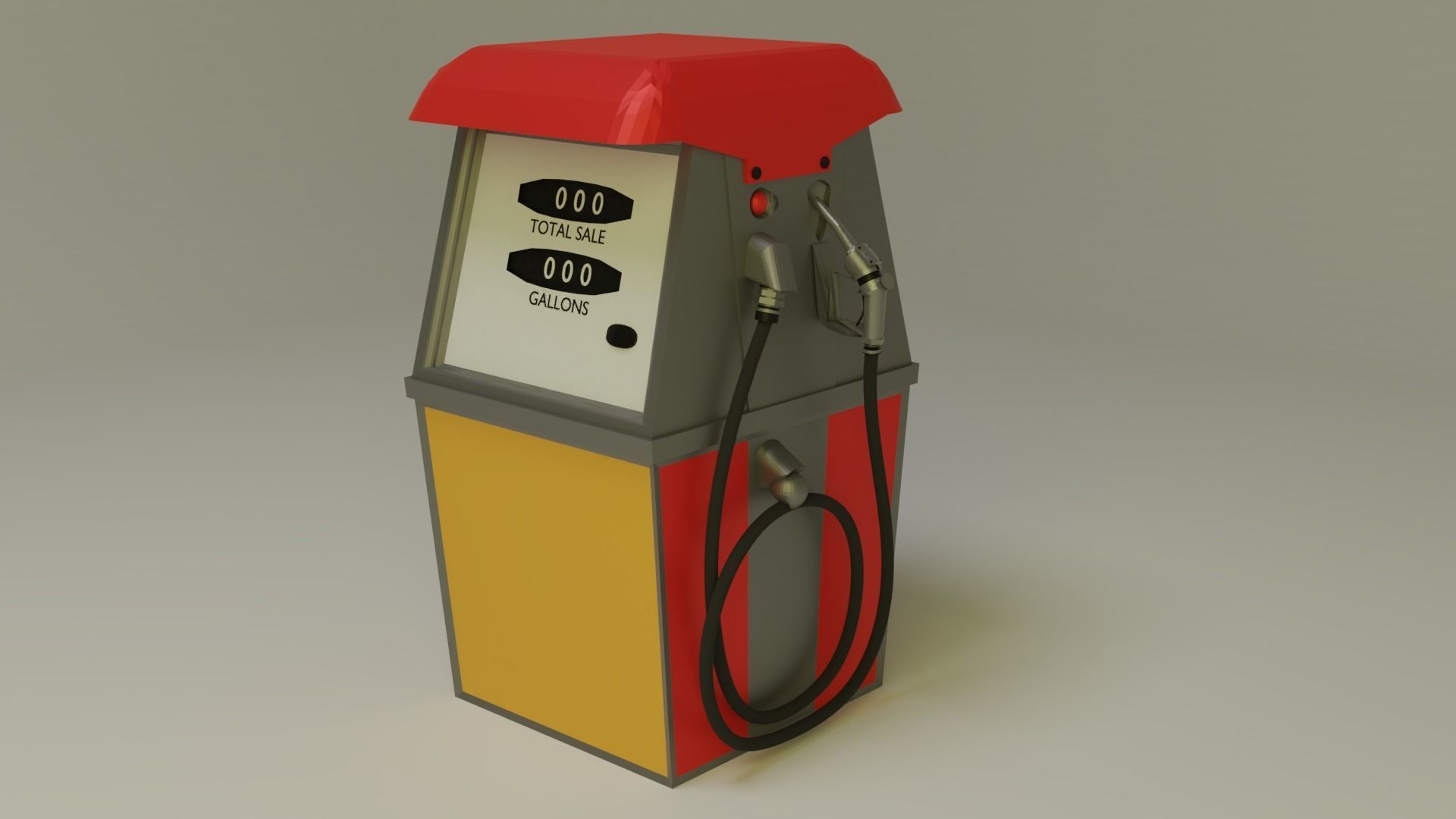 Gas Pump 1960s 3D model_3