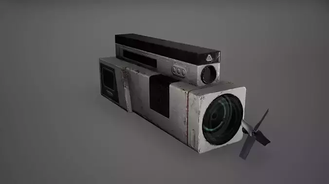 Cyberpunk Vent with Fan Low Poly  Game Ready