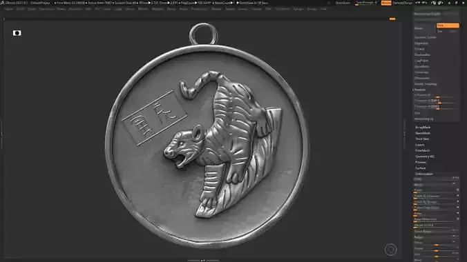 Tiger zodiac sign symbol 3d print model 3D print model