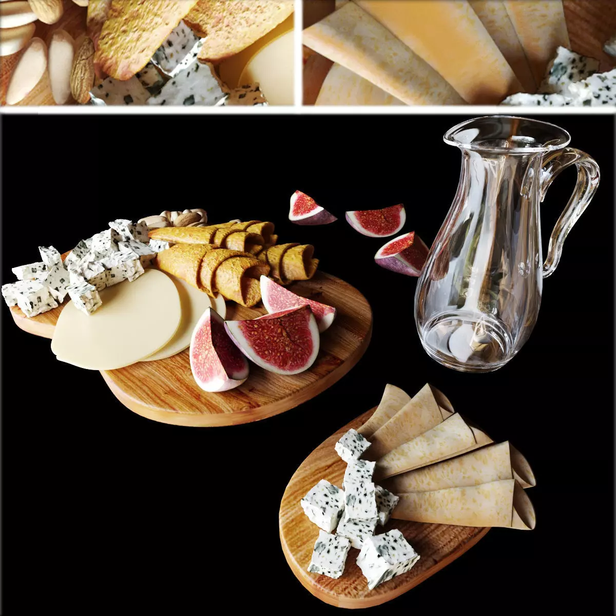 Cheese platter 3D model