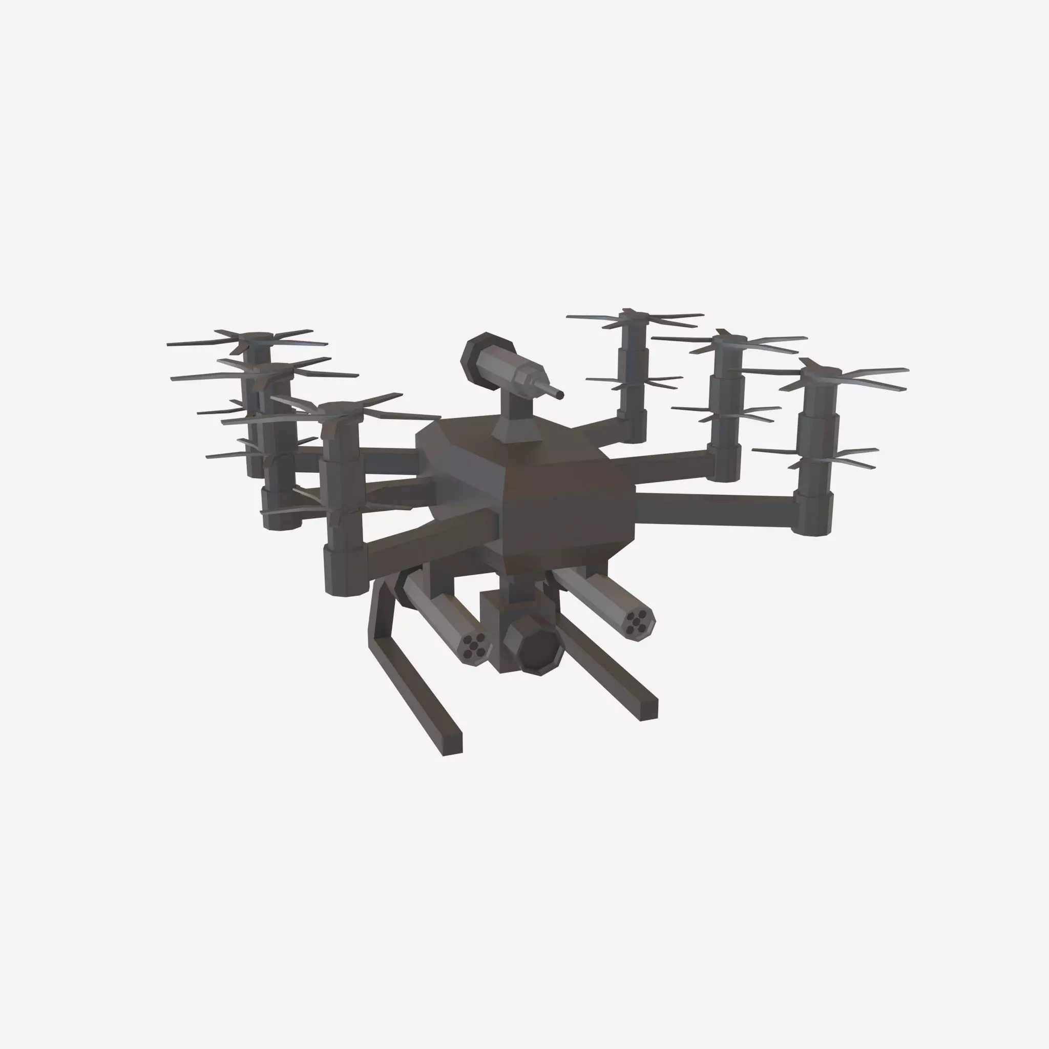 Cartoon Wepon Drone V1 002 Low-poly 3D model_0
