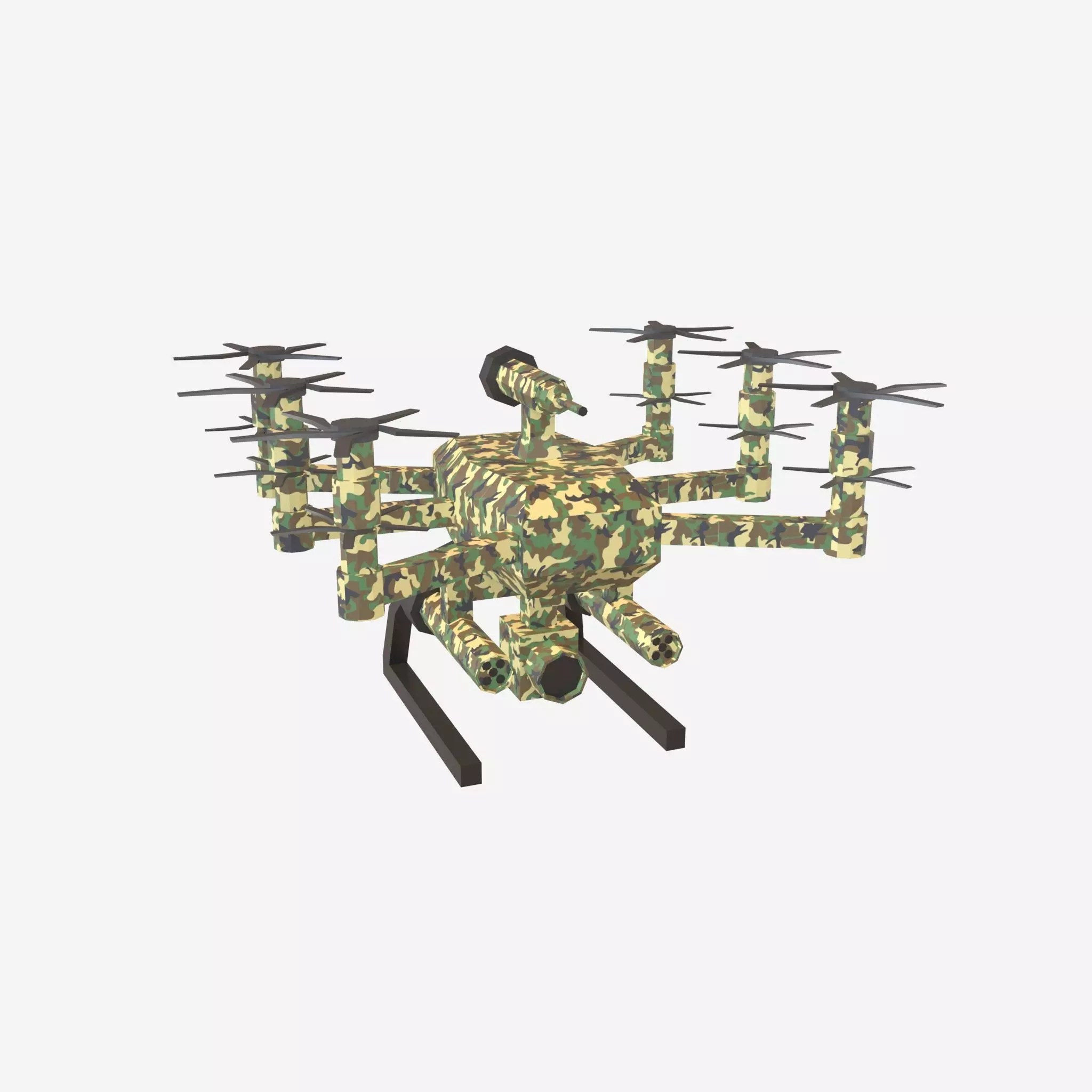 Cartoon Wepon Drone V1 003 Low-poly 3D model_0