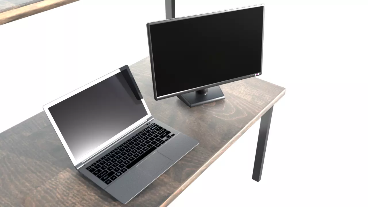 Monitor screeen Free low-poly 3D model_0