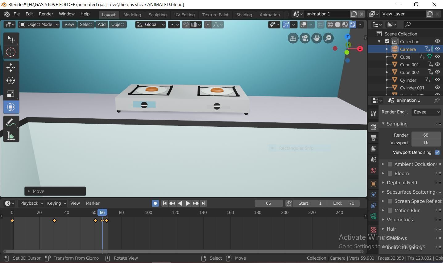gas stove Free low-poly 3D model_6