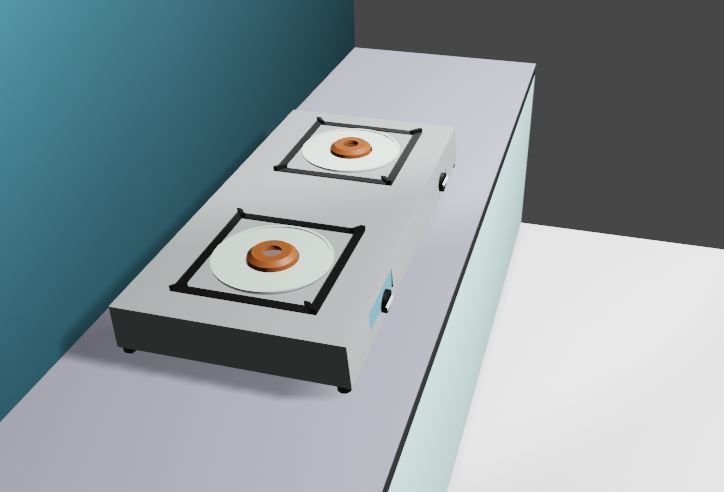 gas stove Free low-poly 3D model_1