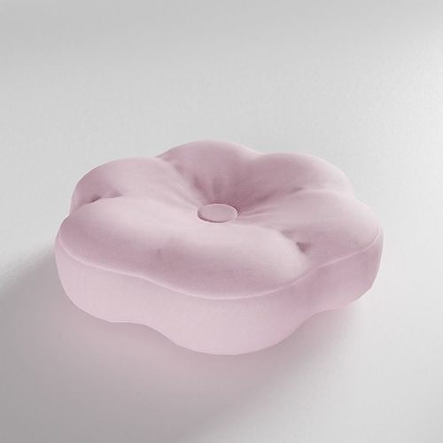 Pink Flower Cushion 3D model