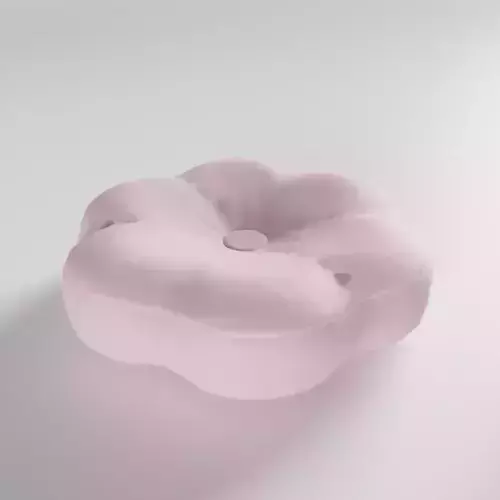 Pink Flower Cushion 3D model