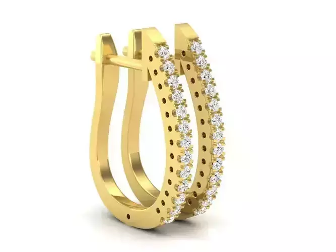 Diamond Huggies Hoop Earrings for woman