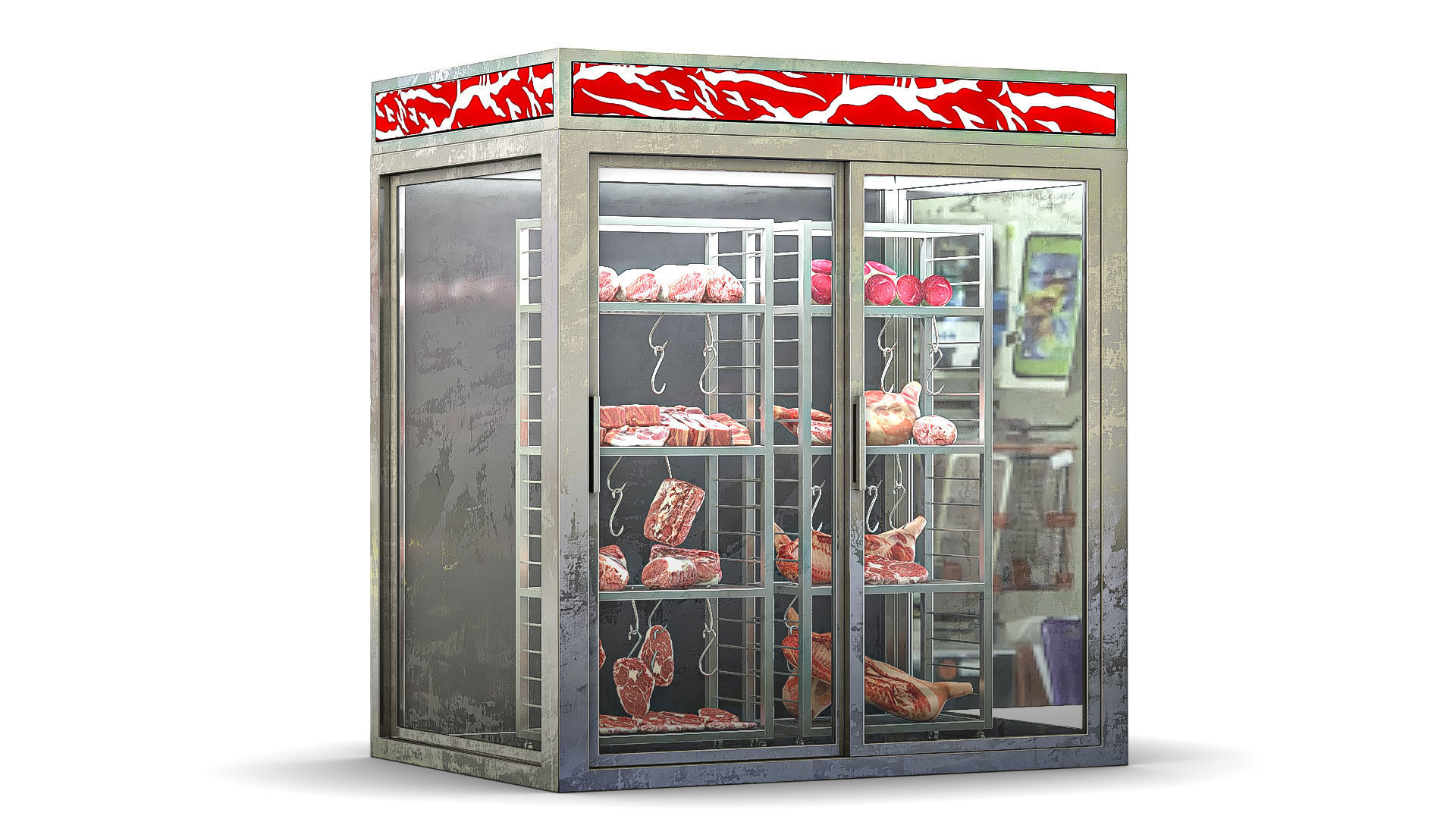 Freezer for Meat 3D model_2