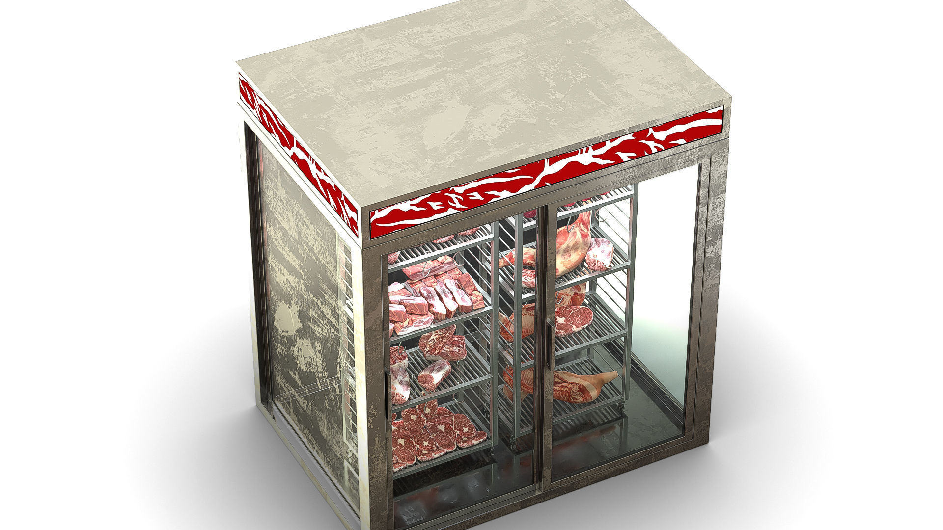 Freezer for Meat 3D model_4