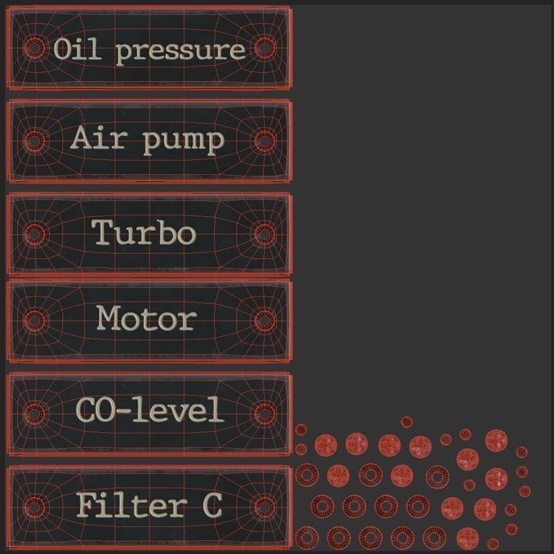 Old gauge panel Low-poly 3D model_11