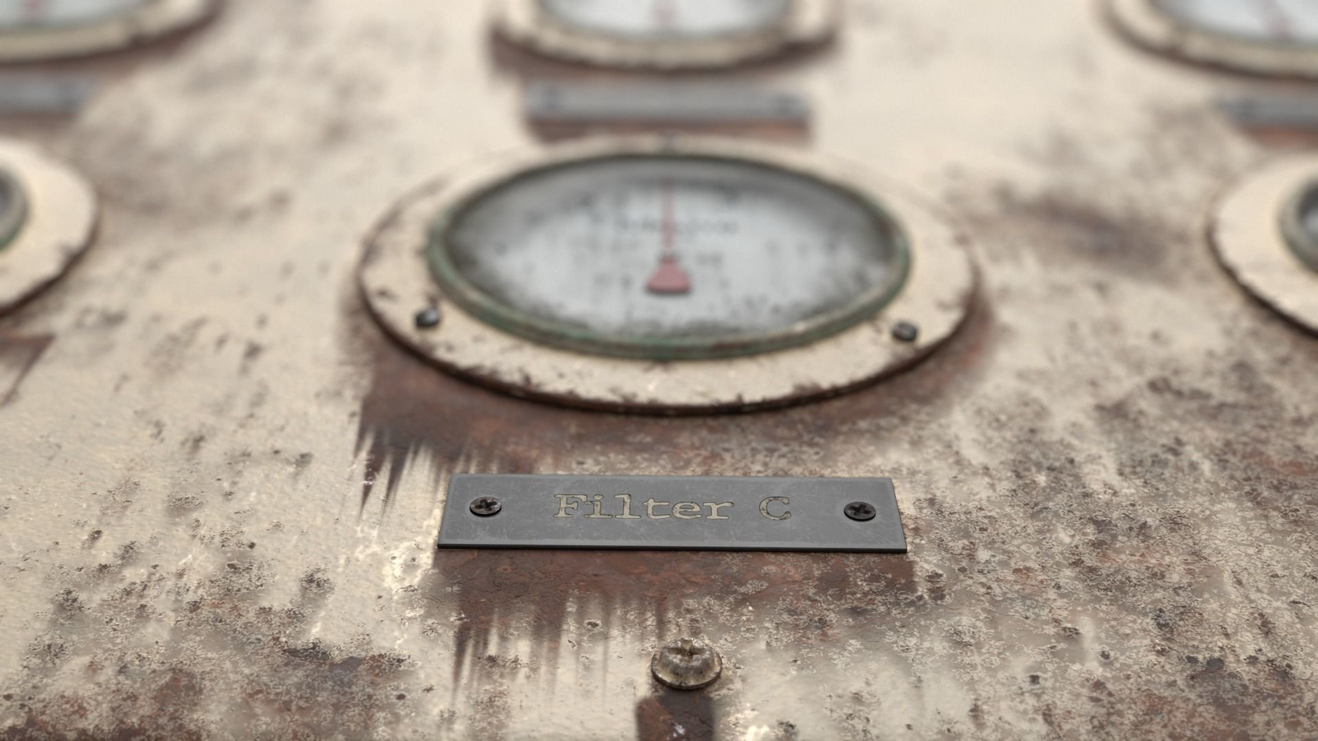 Old gauge panel Low-poly 3D model_6