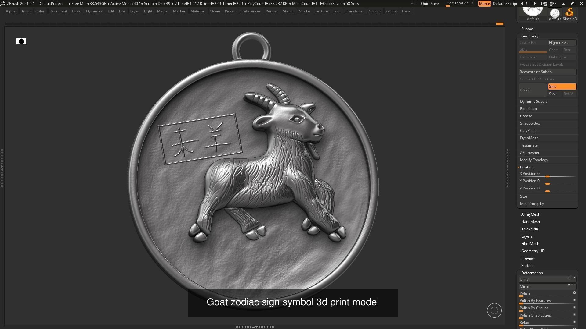 Zodiac signs pack 12 models 3D print model 3D Model Collection_10