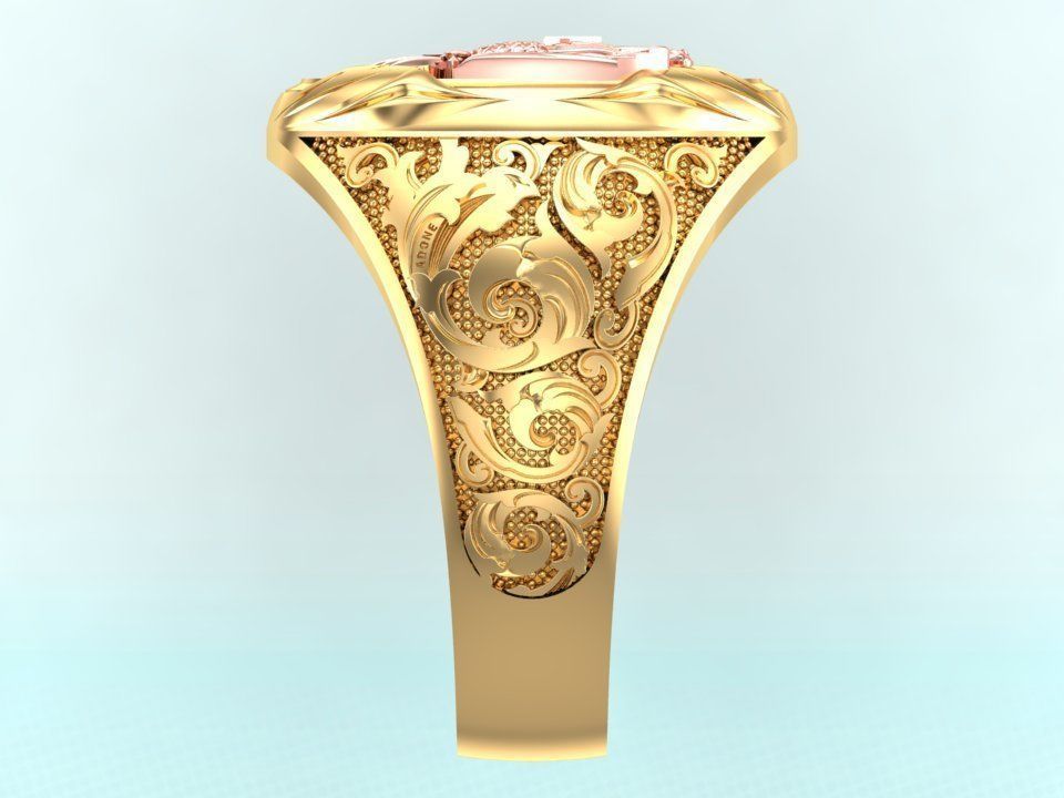 Eagle ring - Pattern Ring - Sculpture ring - N848A 3D print model_3