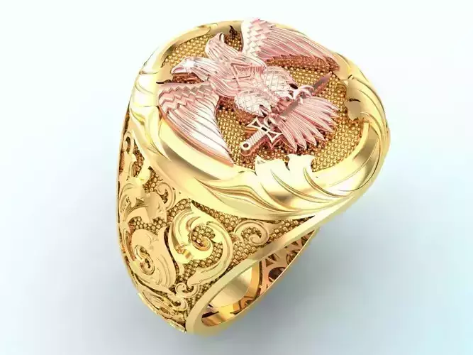Eagle ring - Pattern Ring - Sculpture ring - N848A