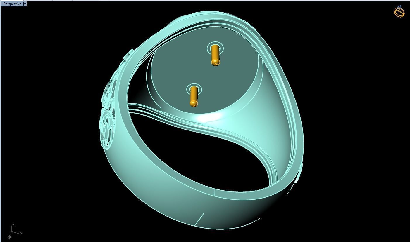 Eagle ring - Pattern Ring - Sculpture ring - N848A 3D print model_7