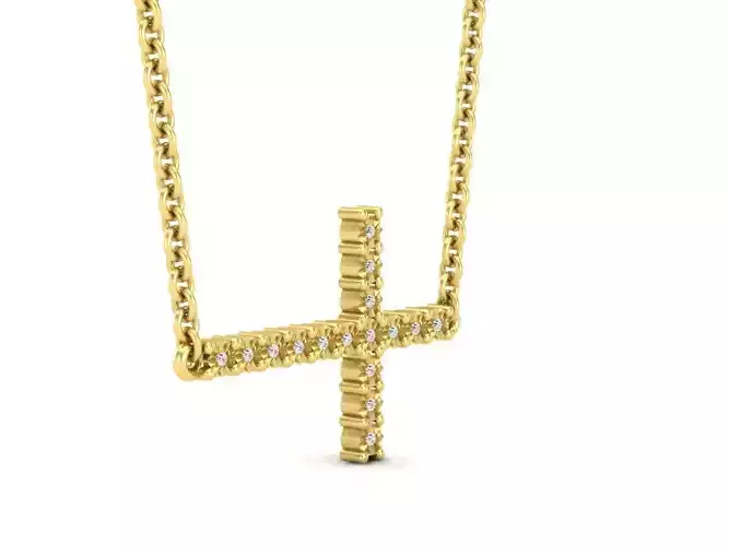 Cross diamond pendant for woman
