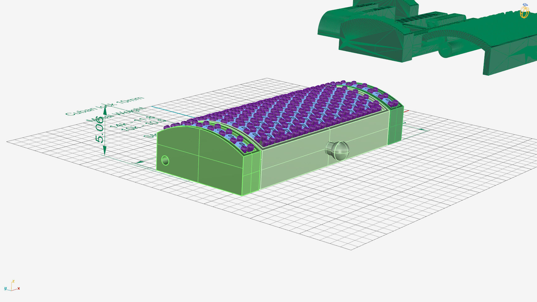 10mm X 1inch Cuban chain easy Lock system 3D print model_1