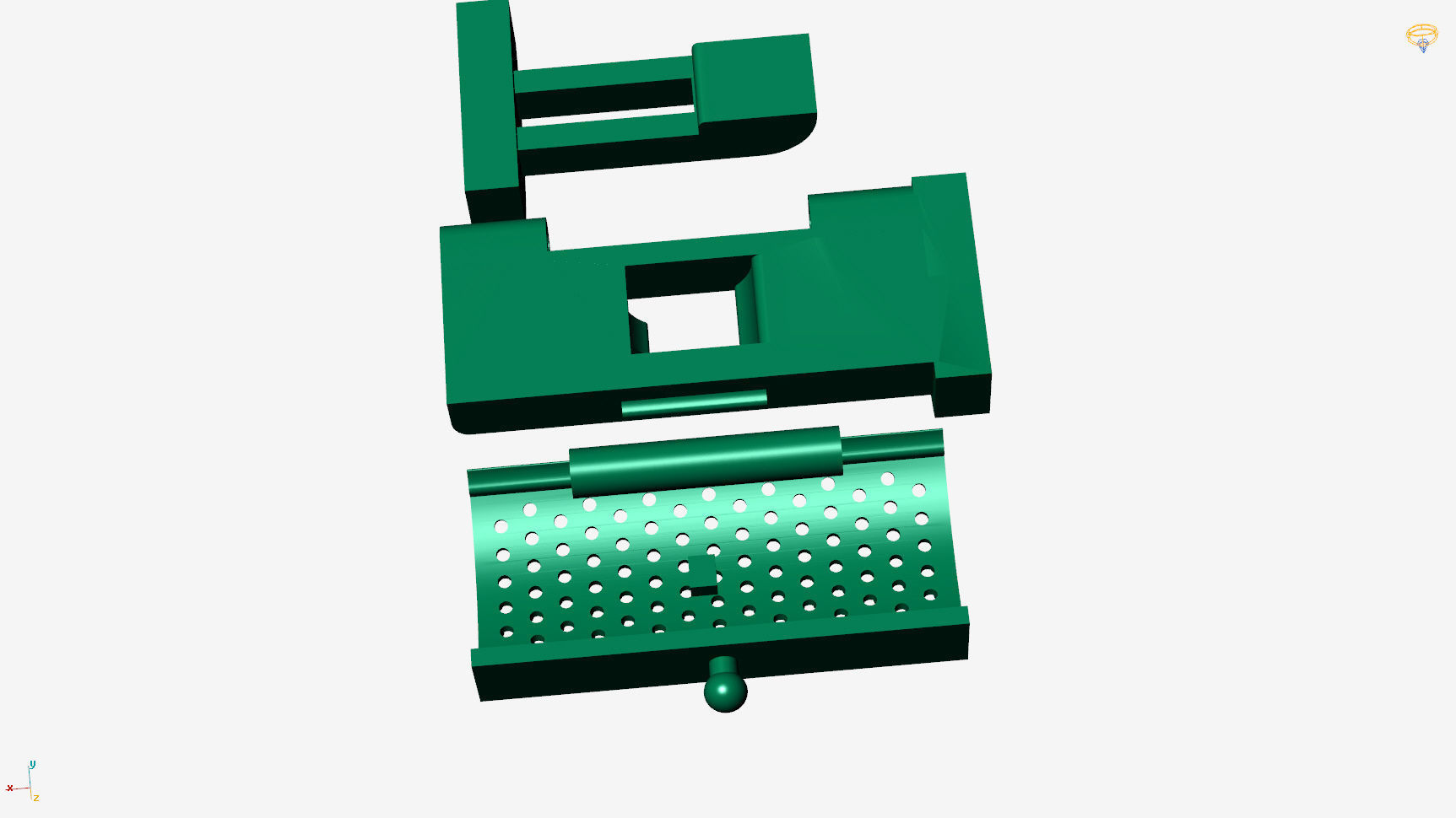 10mm X 1inch Cuban chain easy Lock system 3D print model_4