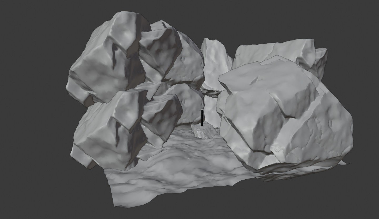 thunder sword Low-poly 3D model_2