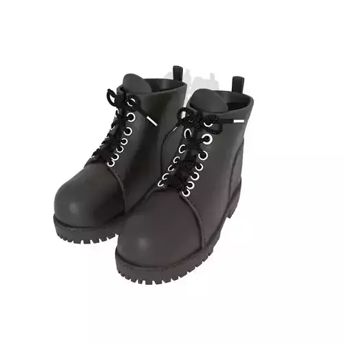 Boots pair of with laces