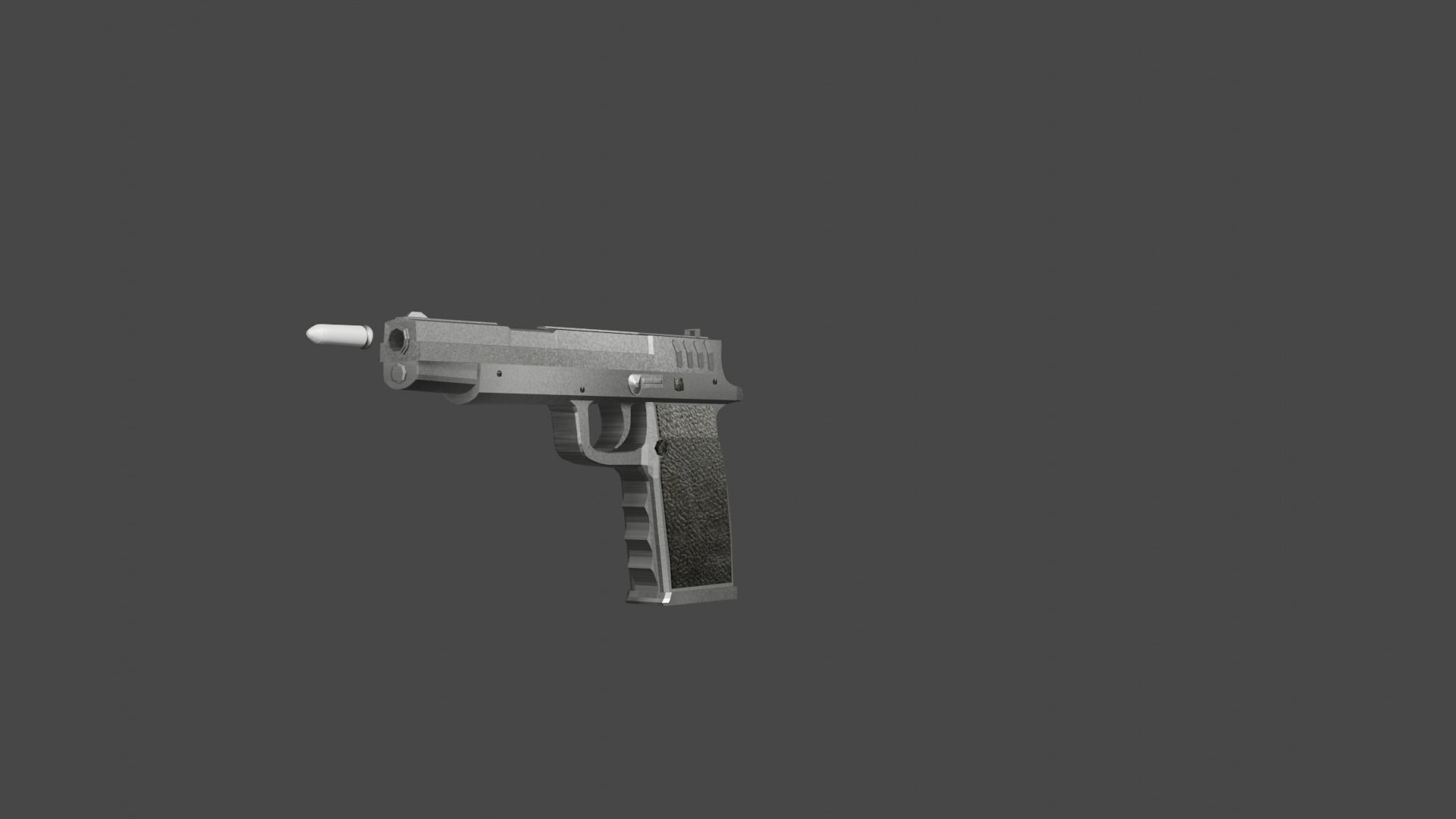  pistol for unity Low-poly 3D model_11