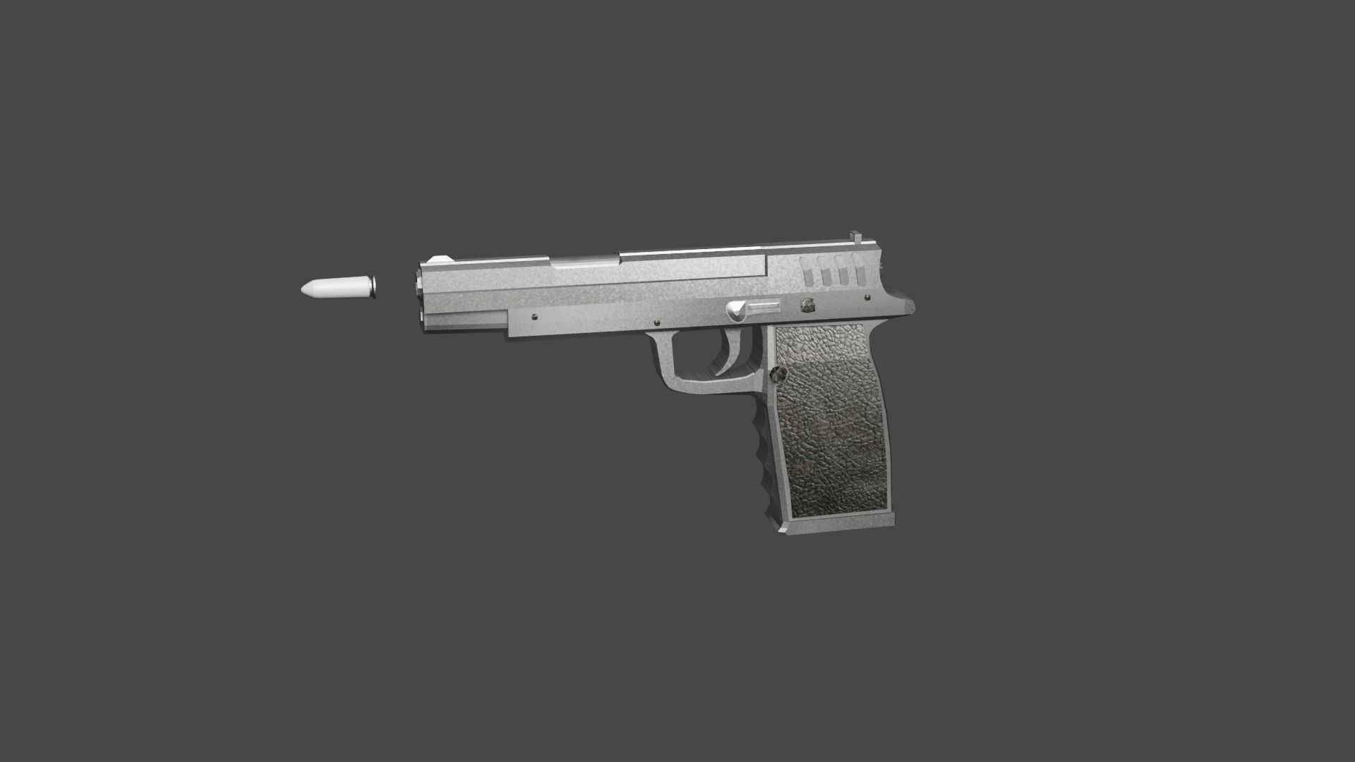  pistol for unity Low-poly 3D model_7