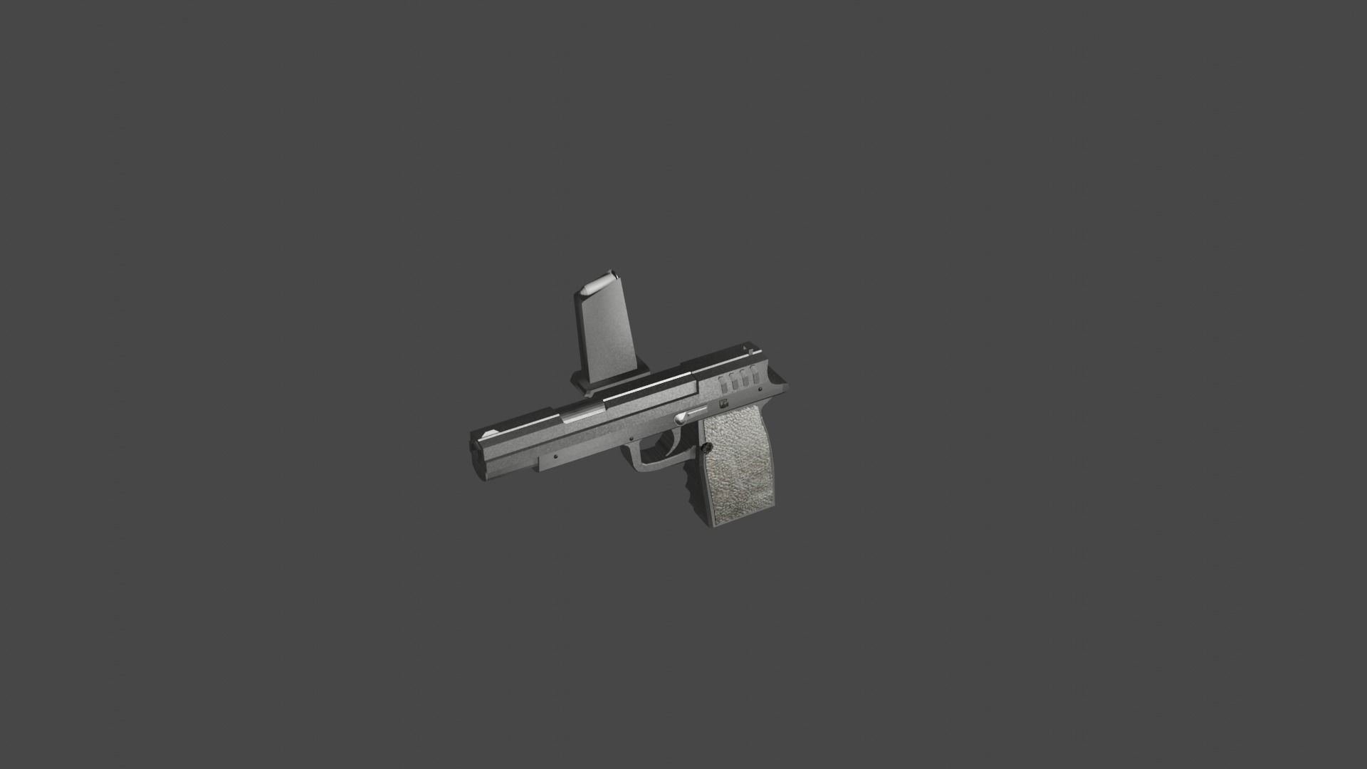  pistol for unity Low-poly 3D model_8