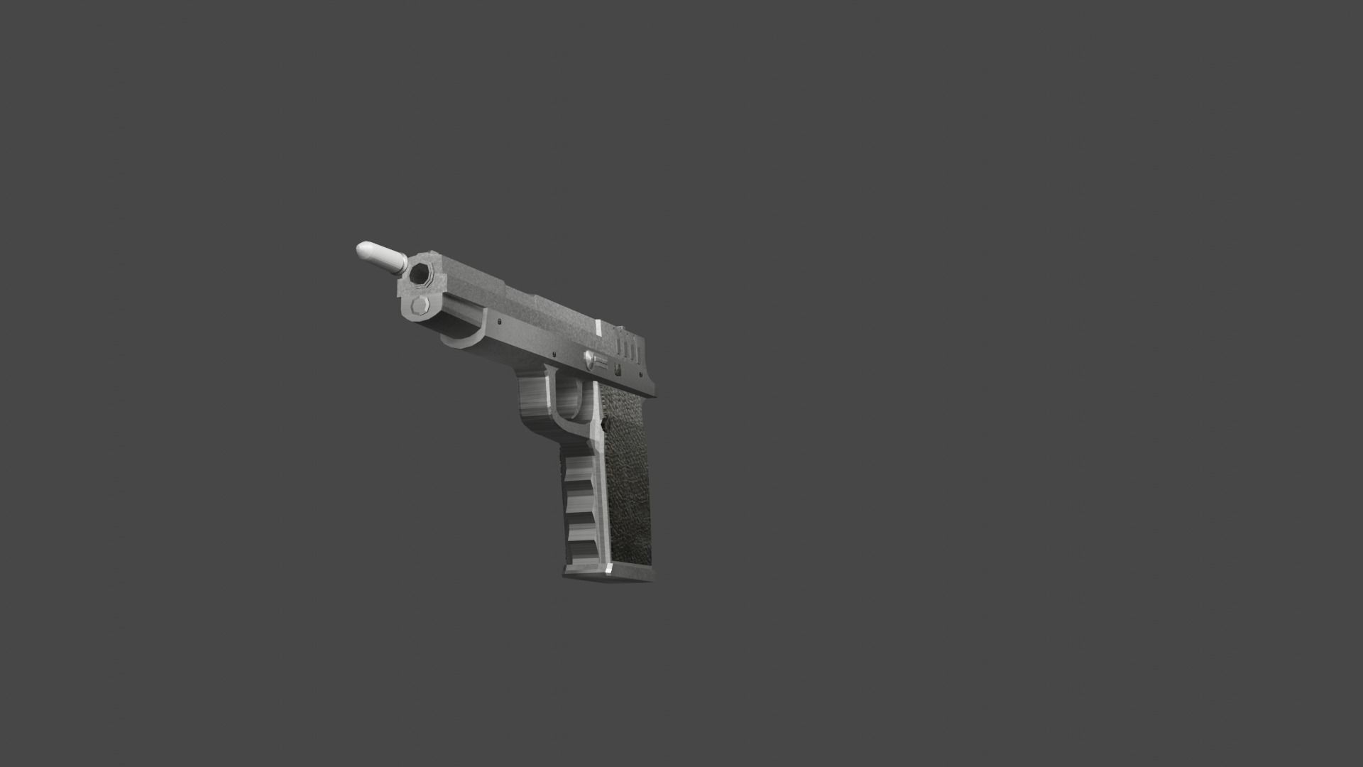  pistol for unity Low-poly 3D model_10