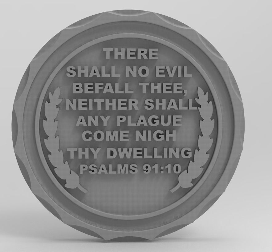 ST MICHAEL THE ARCHANGEL COIN 3D print model_4