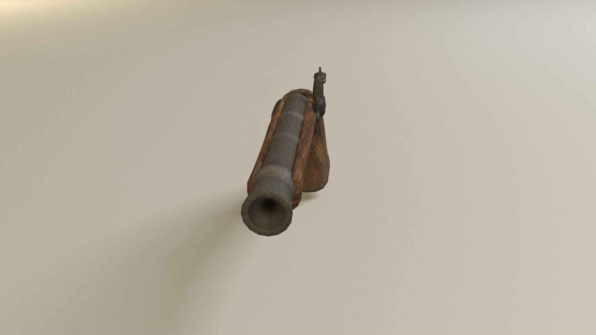 Pirate flintlock gun Low-poly 3D model_7