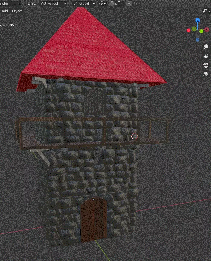 Limes Tower - Roman Tower Free low-poly 3D model