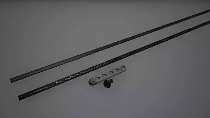 Cyberpunk Cable Outlet Socket Set Low Poly  Game Ready Low-poly 3D model
