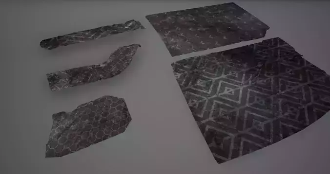 Cyberpunk Carpets Low Poly  Game Ready Sci-fi Low-poly 3D model