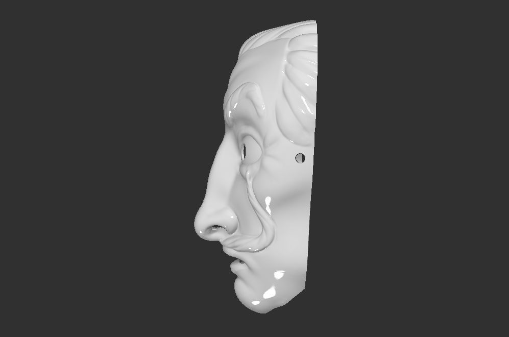 LA CASA DE PAPEL MASK - PRINT - BASE MESHES AND ZBRUSH TOOL 3D print model_7