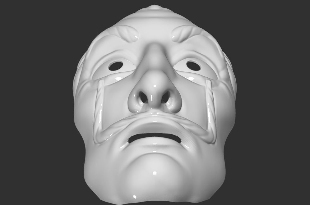 LA CASA DE PAPEL MASK - PRINT - BASE MESHES AND ZBRUSH TOOL 3D print model_1