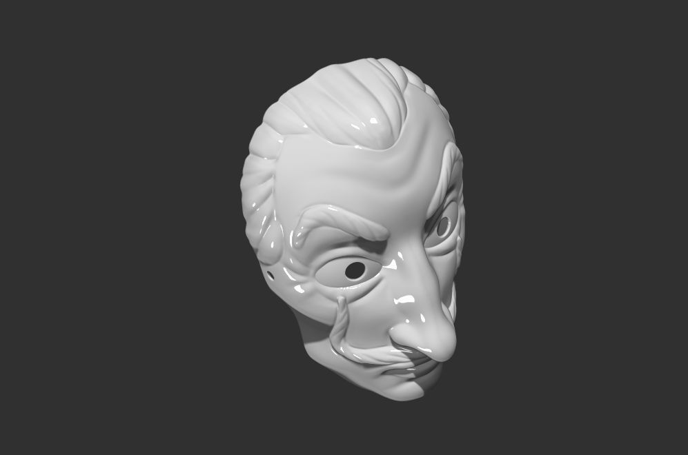 LA CASA DE PAPEL MASK - PRINT - BASE MESHES AND ZBRUSH TOOL 3D print model_2