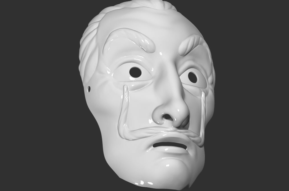 LA CASA DE PAPEL MASK - PRINT - BASE MESHES AND ZBRUSH TOOL 3D print model_6